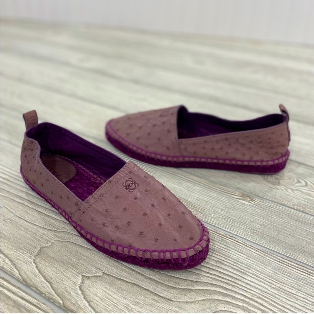 REPOSHED 🚨 Loewe Purple Ostrich Leather Espadrilles - sz 40